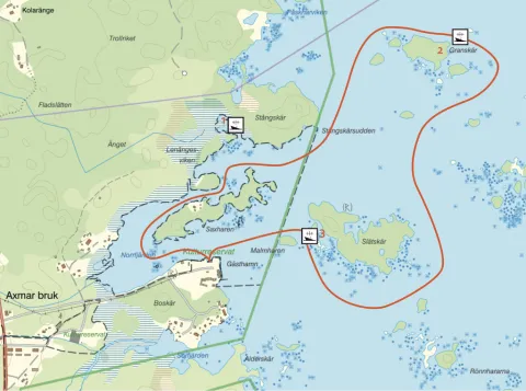 Karta Paddling Inomskärstur Axmar